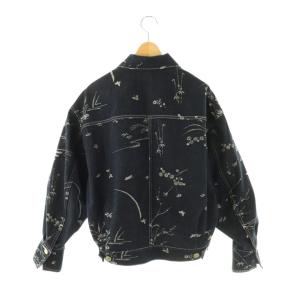 Mame Kurogouchi 25AW Nature Pattern Jacquard Short Denim Jacket