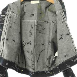 Mame Kurogouchi 25AW Nature Pattern Jacquard Short Denim Jacket