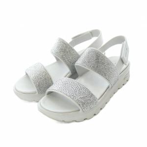 アーチフィット フットステップス エンチャント サンダル 7 24cm ナチュラル グリッター 厚底 /RI