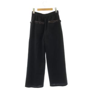 René 25AW ツイードワイドパンツ 34 ブラック /ES OS
