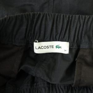 LACOSTE 撥水ナイロンカーゴスカート 膝丈 34 紺 ネイビー /SS OS