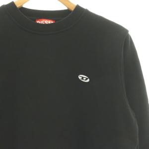 DIESEL f-reggy-doval-pj オーバルパッチ スウェット トレーナー プルオーバー S 黒 /CX