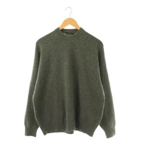 721463 バック刺繍 カシミヤクルーネックニット XS チャコールグレー