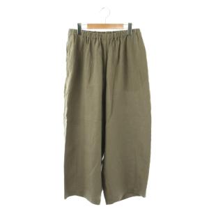 Washed 40/1 Linen ギャザーパンツ F グレー