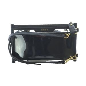 ANYA HINDMARCH Everything Pouch ショルダーバッグ クロスボディバッグ 黒 ブラック クリア素材 /RI