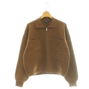 COTTON WOOL CROPPED ZIP UP ジャケット S 茶 ブラウン /AQ OS