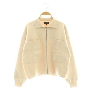 COTTON WOOL CROPPED ZIP UP ジャケット S ベージュ /AQ OS