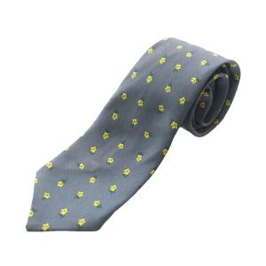 Flower Neck Tie フラワーネクタイ ネクタイ レギュラータイ グレー 花柄 小花柄 総柄