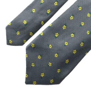 MAISON SPECIAL Flower Neck Tie フラワーネクタイ ネクタイ レギュラータイ グレー 花柄 小花柄 総柄