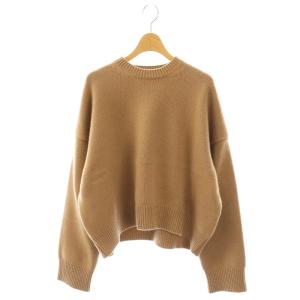 P W/CA 5G CN LSL プルオーバー ニット セーター 長袖 ウール カシミヤ混 36 ベージュ