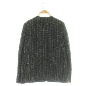 CELFORD 24AW パイピングツイードジャケット ノーカラー 38 黒 白 /CX OS