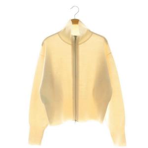 25AW メリノジップカーディガン ニット ウール XL アイボリー /CX OS