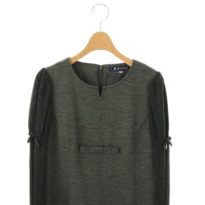 M'S GRACY ニット切り替えワンピース 38 チャコールグレー /ES OS