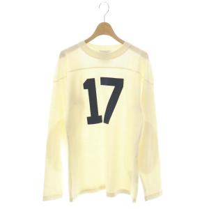24AW Football Tee ニットカットソー セーター M アイボリー ネイビー /ES OS