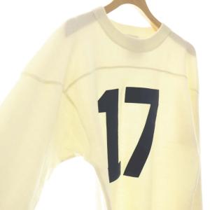 INSCRIRE 24AW Football Tee ニットカットソー セーター M アイボリー ネイビー /ES OS