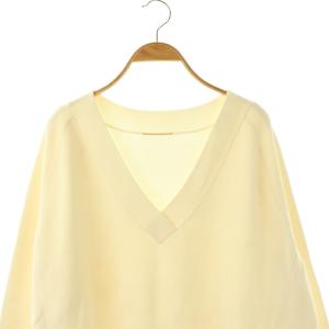 Deuxieme Classe ミドルゲージKNIT ニット セーター 長袖 オフホワイト /HK OS