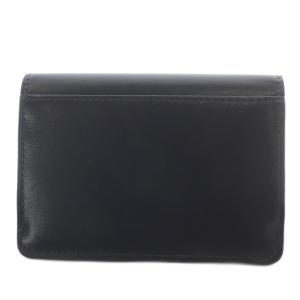 CELINE トリオンフ フラップ付きカードホルダー ブラック