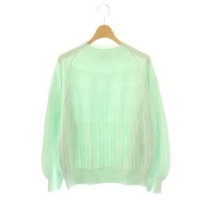 vingt-trois 24AW セミウーステッドモックネックニット セーター 長袖 ウール 38 ミントグリーン
