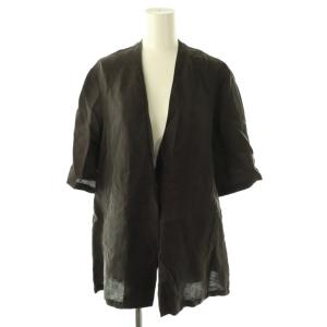 vingt-trois 25SS フィブリルツイル ハーフスリーブ ジャケット ノーカラージャケット 38