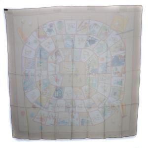 HERMES カレ90 モスリン 小さな幸せのゲーム Le Jeu des Petits Bonheurs