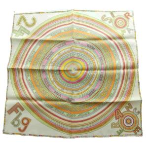 カレ45 プチカレ 24 Fbg スカーフ マルチカラー オフホワイト オレンジ /SS OS OH