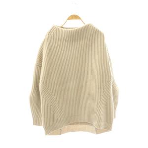 VOLUME SLEEVE ニット セーター カシミヤ混 ライトグレージュ /ES OS