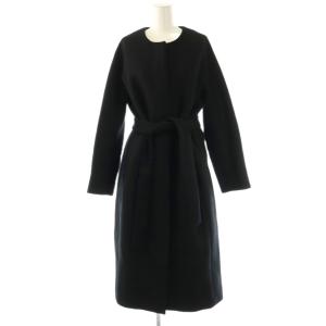 ダブルクロスベルテットノーカラーコート 36 ブラック /ES OS