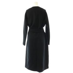 MUSE de Deuxieme Classe ダブルクロスベルテットノーカラーコート 36 ブラック /ES OS