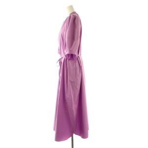 HYKE T/C BALLOON SLEEVE DRESS ワンピース 1 ラベンダー