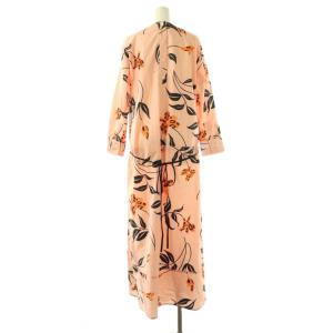 MARNI Floral Cotton Poplin Midi Dress ワンピース ロング 長袖 38 オレンジピンク