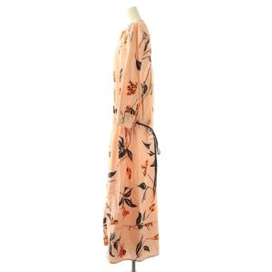 MARNI Floral Cotton Poplin Midi Dress ワンピース ロング 長袖 38 オレンジピンク