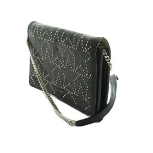 JIMMY CHOO スター パレス チェーンウォレット ショルダーバッグ フラップ 黒 /MI OS