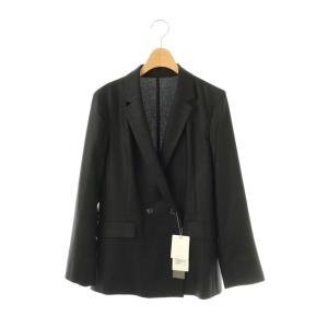 24SS リネンライクダブルジャケット テーラード 38 ネイビー /DO OS