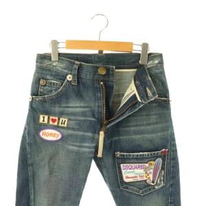 DSQUARED2 ワッペンデニムパンツ ジーンズ ジッパーフライ 38 インディゴブルー /DO OS