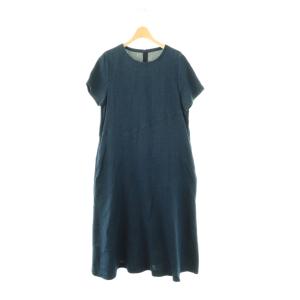 デニムワンピース 半袖 ロング 11 インディゴブルー /DO OS