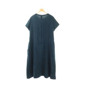 Leilian デニムワンピース 半袖 ロング 11 インディゴブルー /DO OS