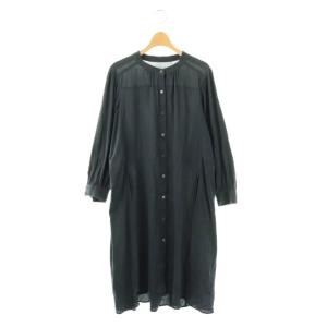 シャツワンピース 長袖 ロング 13+ ネイビー /DO OS