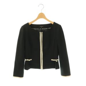 リボン ノーカラージャケット 2 ブラック /HK OS