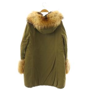 BURBERRY BLUE LABEL 中綿 ミリタリーコート 38 カーキ /AQ OS