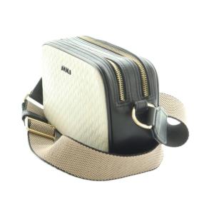 FURLA リリー カメラバッグ ショルダーバッグ スクエア型 レザー 白 黒 /MI OS