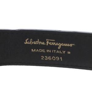 Salvatore Ferragamo ベルト ガンチーニ レザー ブラック /YO9 OH