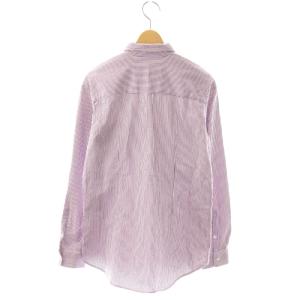 GOLDEN GOOSE ストライプ 長袖シャツ コットン S パープル /HK OS