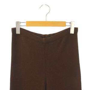 GUCCI ウール ニットパンツ フレア S ブラウン /HK OS