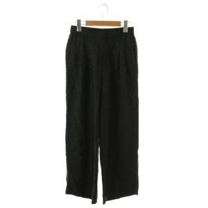 25AW ドット サテン 2タック ワイドパンツ 36 ブラック /ES OS