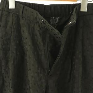 UNITED ARROWS 25AW ドット サテン 2タック ワイドパンツ 36 ブラック /ES OS