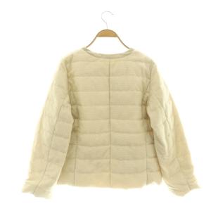 anySiS 25AW 2WAY ツイードノーカラー ダウンジャケット アウター M アイボリー ベージュ /CX OS