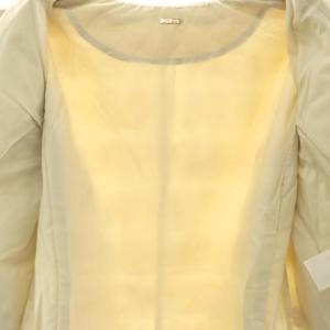 anySiS 25AW 2WAY ツイードノーカラー ダウンジャケット アウター M アイボリー ベージュ /CX OS