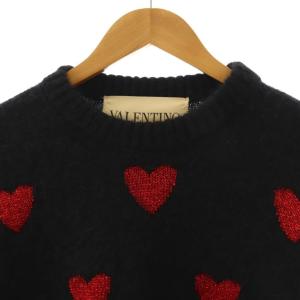 VALENTINO 25AW Wool And Mohair Sweater With Lurex Hearts