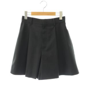24SS Side Stich Half Pantsフレアショートパンツ タック 34 ブラック /HK
