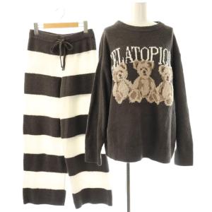 モチーフJQDプルオーバー ロングパンツ セットアップ ルームウェア F ダークグレー /HK OS